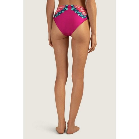 💕TRINA TURK💕 Medallion High Waist Bikini Bottom ~ Pink Medallion Print 8 NWT - Picture 4 of 10